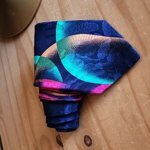 3/$40 Abstract Vintage silk tie by Cricketeer